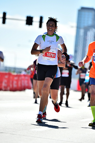 Chicago Marathon - Monika auf den letzten Metern