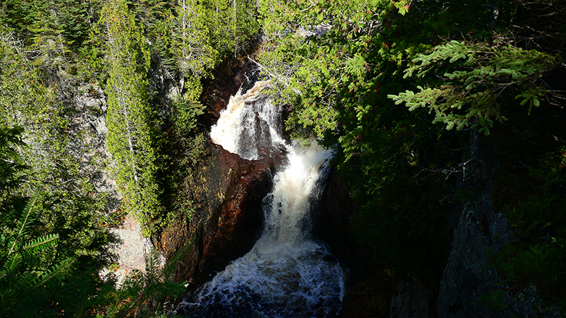 Judge C.R. Magney State Park - Brule River Upper Falls Devils Kettle