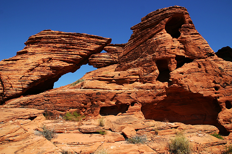 Panorama Rock Window im Valley of Fire State Park