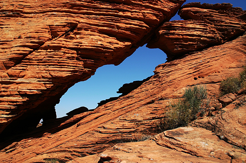 Panorama Rock Window im Valley of Fire State Park