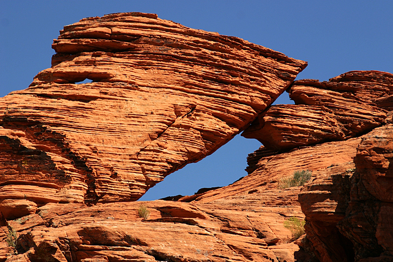 Panorama Rock Window im Valley of Fire State Park