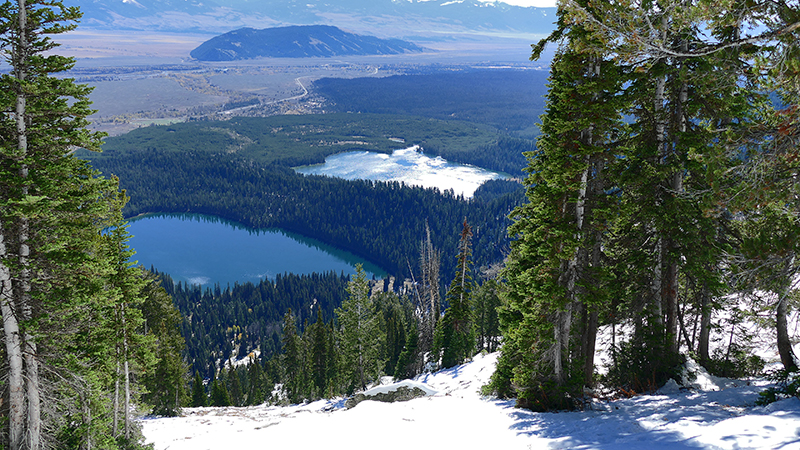 Blick auf den Taggart und Bradley Lake Grand Teton National Park