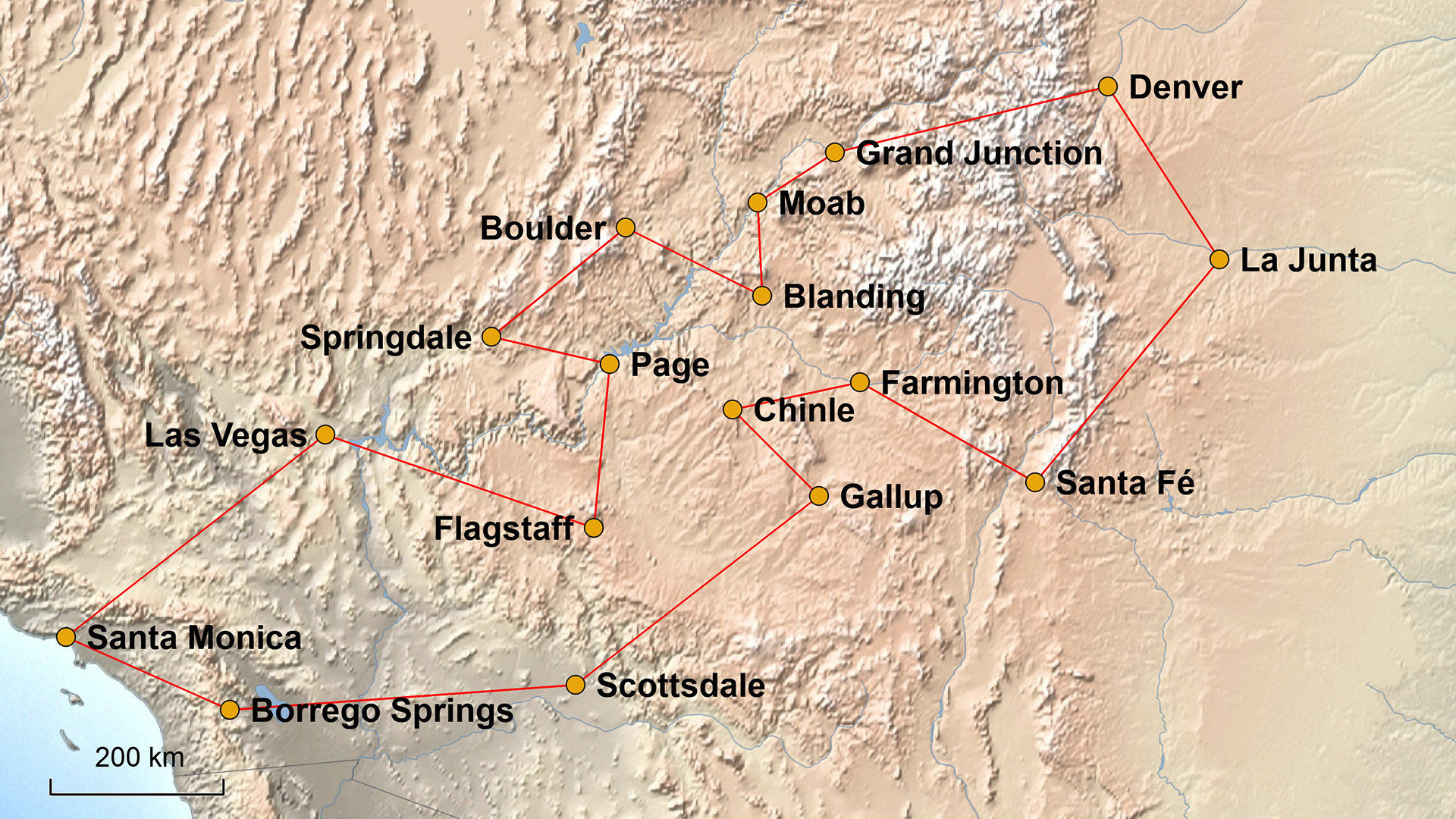 Landkarte - Hiking Southwest [2011]